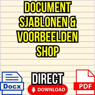 document sjablonen & voorbeelden shop