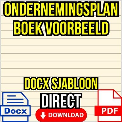 Ondernemingsplan Boek Voorbeeld DOCX PDF ᐅ (DIRECTE DOWNLOAD + BONUS!) MS Word Sjabloon