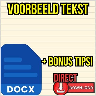 Voorbeeld Tekst DOCX PDF ᐅ (DIRECTE DOWNLOAD + BONUS!) MS Word Sjabloon